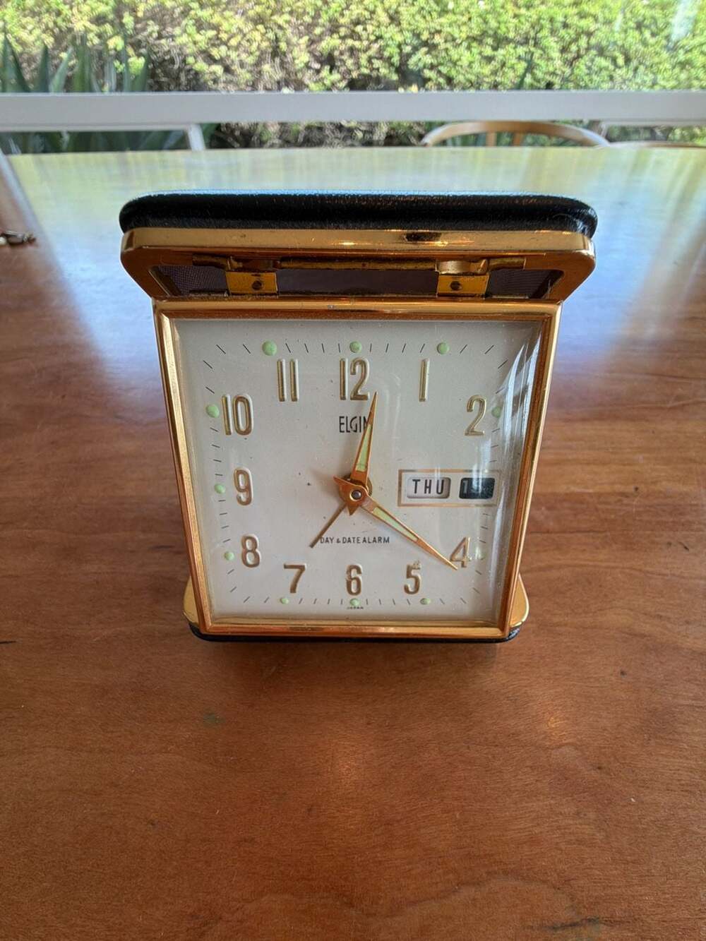 Vintage Elgin Bradley Time Division Day and Date Mechanical Travelโ Alarm Clock